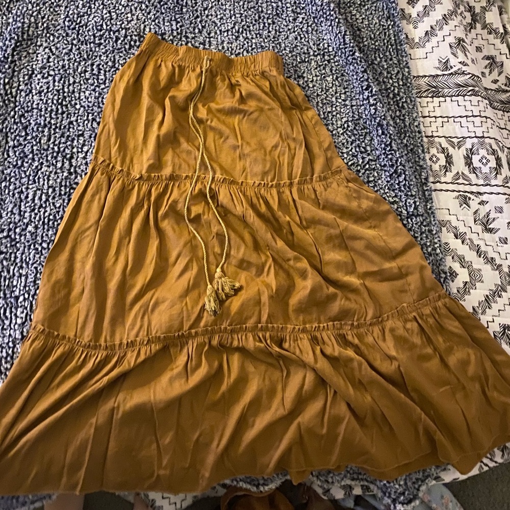 Brown, long, medium skirt